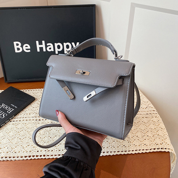 PU torba za ramena u street-trend stilu, vodoravni kvadratni oblik, zatvarač, jednostruki remen, unutarnji džep sa zatvaračem