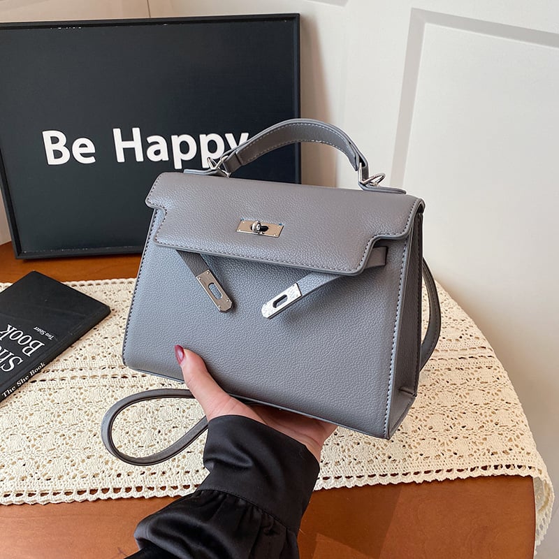 PU torba za ramena u street-trend stilu, vodoravni kvadratni oblik, zatvarač, jednostruki remen, unutarnji džep sa zatvaračem