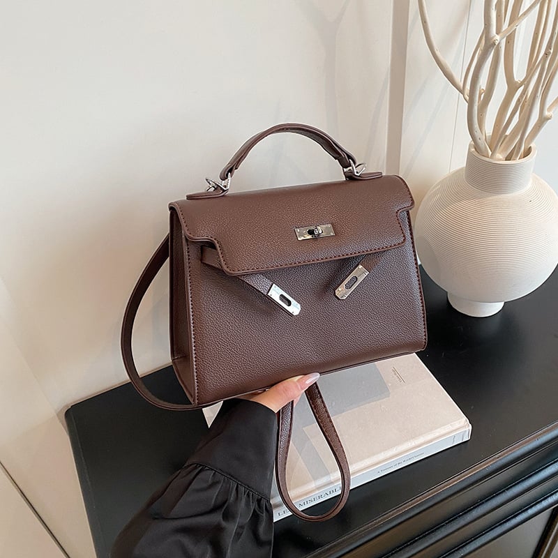 PU torba za ramena u street-trend stilu, vodoravni kvadratni oblik, zatvarač, jednostruki remen, unutarnji džep sa zatvaračem