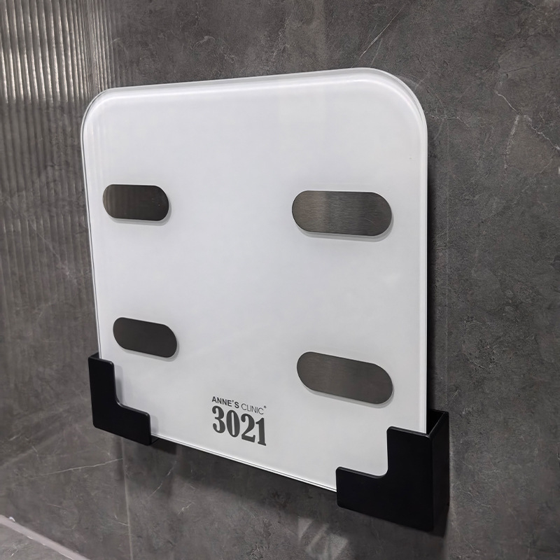Zidni držač za elektroničku vagu za tijelo – univerzalni držač, bez bušenja, odlaganje iza vrata
