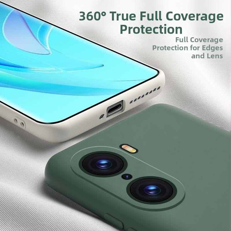 HONOR 60 Pro šķidrā silikona telefona vāciņš – izturīgs pret nolietojumu, pret krišanu, pret pirkstu nospiedumiem, ar aerosola pārklājumu