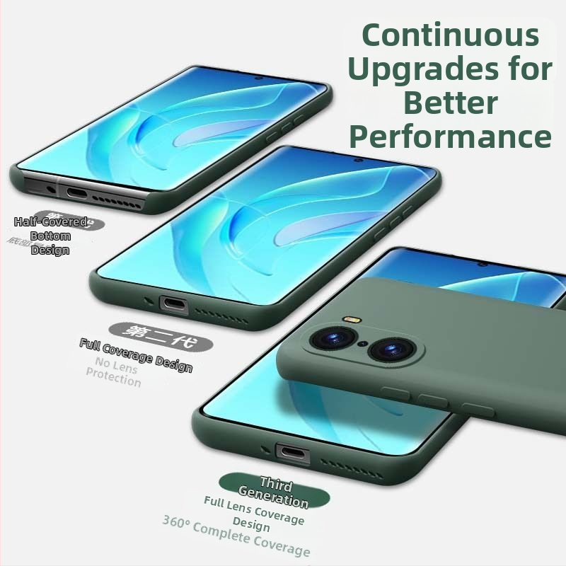HONOR 60 Pro šķidrā silikona telefona vāciņš – izturīgs pret nolietojumu, pret krišanu, pret pirkstu nospiedumiem, ar aerosola pārklājumu