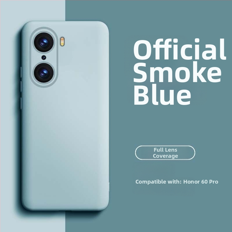 HONOR 60 Pro šķidrā silikona telefona vāciņš – izturīgs pret nolietojumu, pret krišanu, pret pirkstu nospiedumiem, ar aerosola pārklājumu