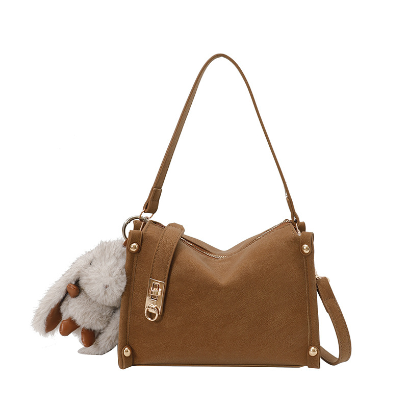 Geantă crossbody, formă pătrată, PU material, fermoar, iarnă 2025