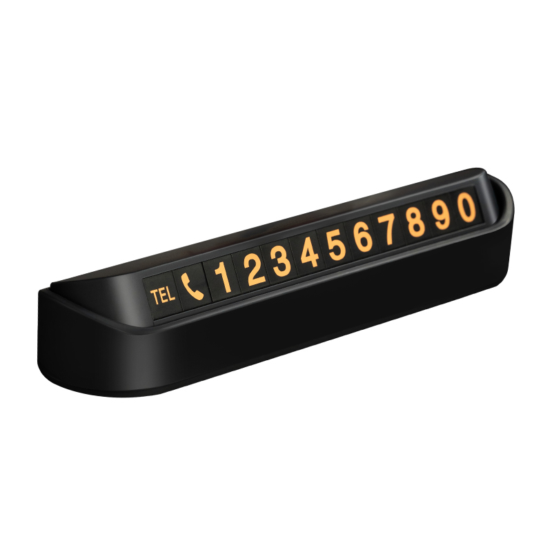 Tablă temporară de parcare cu număr de telefon pentru mașini – Plastic Yingyifei, Card de mutare a mașinii, Decor auto cu bulldog francez (Tb-901048465802)