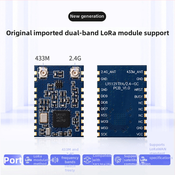 LoRa transceivera modulis LR1121, divpāsu 433MHz/2,4GHz, LoRaWAN IoT, izmēri 23×15,8 mm