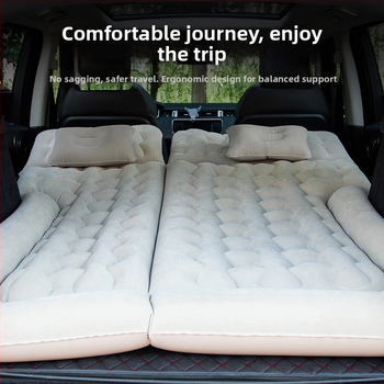 Ārpusceļu SUV aizmugurējā auto gaisa gulta, pārnēsājamais divkāršās izmantošanas matrac ar flokētu virsmu, modelis XLB-11, materiāls: flokings, svars 4,2 kg, maksimālais slodze 500 kg, manuāla uzpūšana