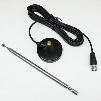 Nerūsējošā tērauda stienveida radio antena ar trim adapteriem mājas digitālajai televīzijijai