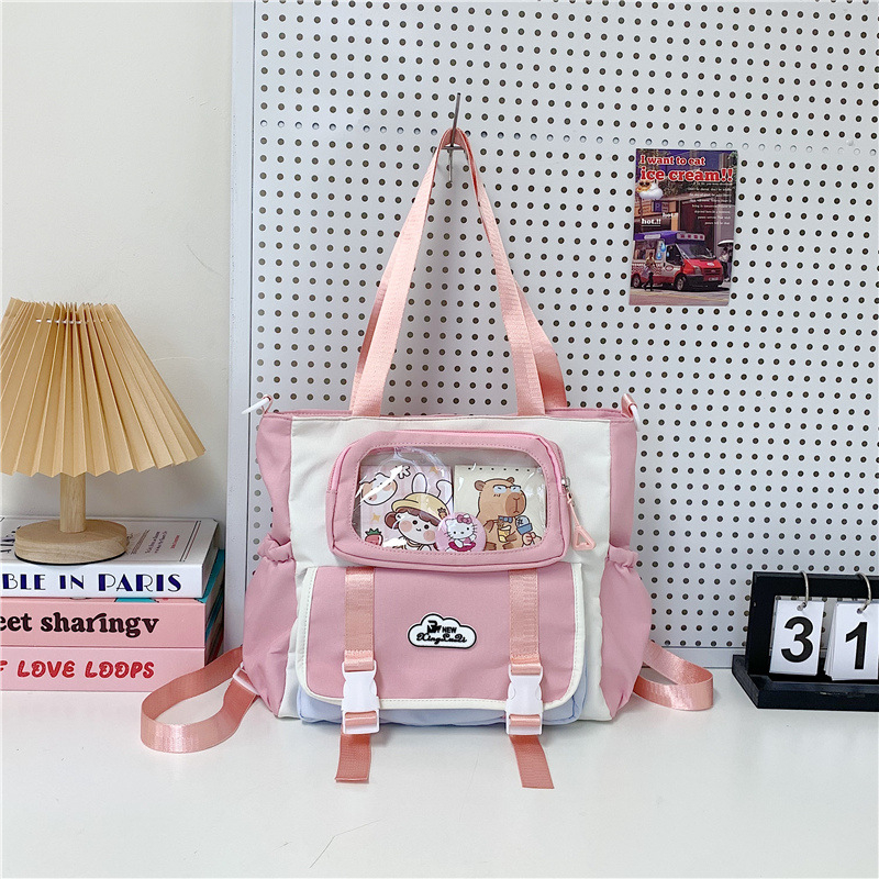 Nagy kapacitású iskolai hátizsák, nejlon anyagból, poliészter béléssel, lélegző, vízálló, ultrakönnyű, uniszex alsó tagozatosoknak és idősebbeknek.