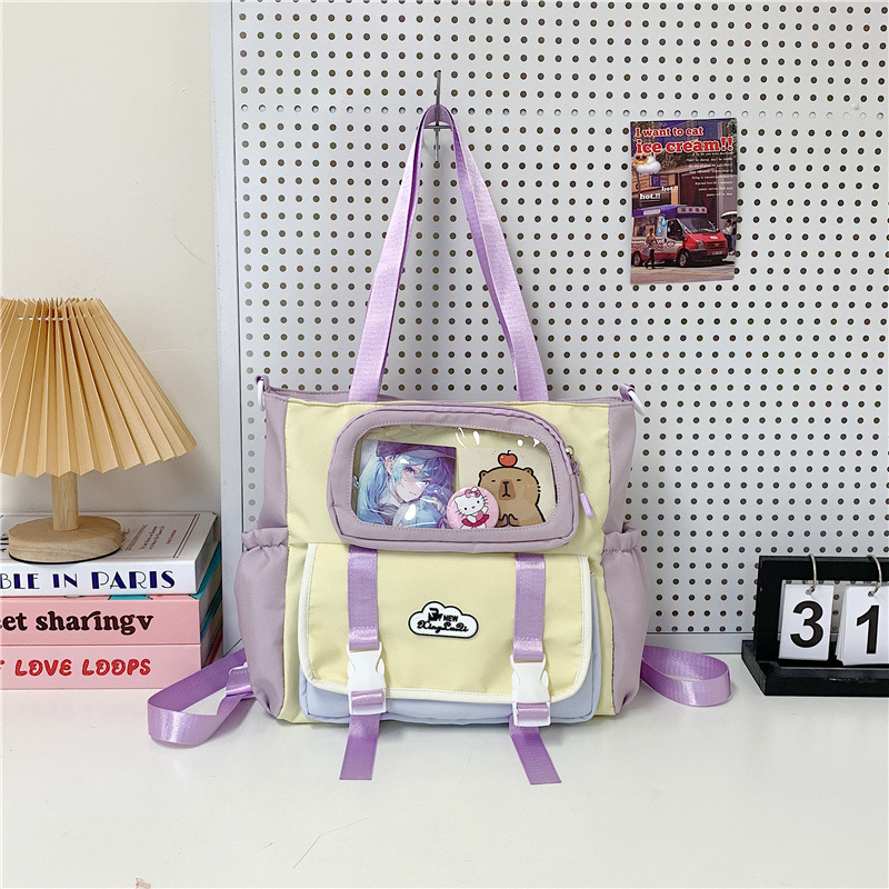 Nagy kapacitású iskolai hátizsák, nejlon anyagból, poliészter béléssel, lélegző, vízálló, ultrakönnyű, uniszex alsó tagozatosoknak és idősebbeknek.