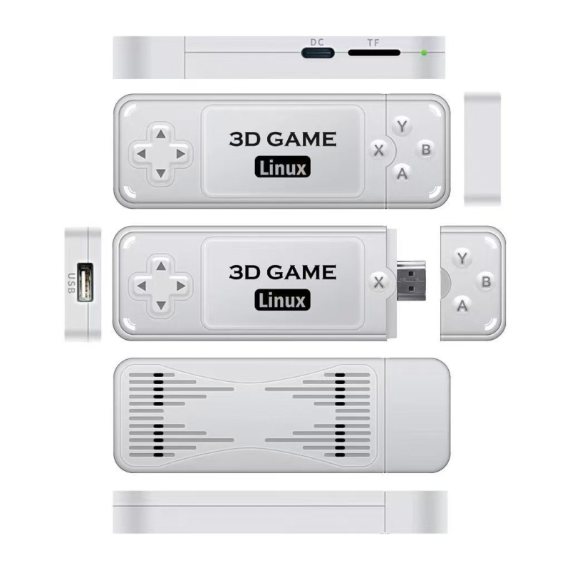 Y6/Y9 TV igračk-konзola s HDMI, 64GB, bežični kontroler (2.4G Bluetooth), 3D nostalgični stil, za dva igrača, 12+