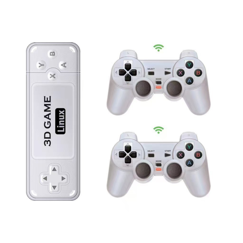 Y6/Y9 TV igračk-konзola s HDMI, 64GB, bežični kontroler (2.4G Bluetooth), 3D nostalgični stil, za dva igrača, 12+