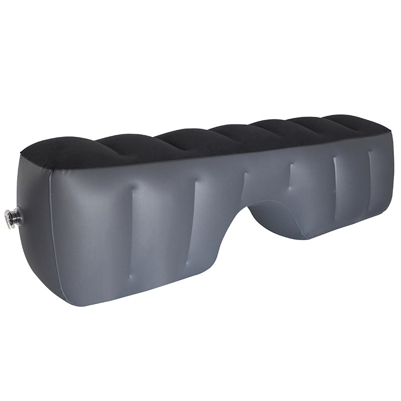 Automobilinis pripučiamas čiužinys su storu flokavimą danga – galinis sėdynės pagalvė ir centrinis čiužinys, universalus automobiliams ir SUV, PVC TPU flokavimas, svoris 1 kg, apkrova 400 kg, 1 metų garantija