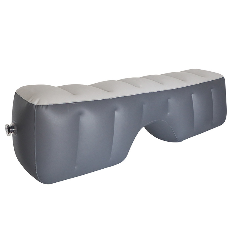 Automobilinis pripučiamas čiužinys su storu flokavimą danga – galinis sėdynės pagalvė ir centrinis čiužinys, universalus automobiliams ir SUV, PVC TPU flokavimas, svoris 1 kg, apkrova 400 kg, 1 metų garantija