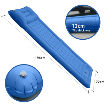 Outdoor Wolf Pripučiamas Kempingo Čiužinys - Svoris 1,1 kg, Maksimali apkrova 200 kg, Danga iš 20D nailono + pongee, Pripučiamas kilimėlis, Tinka vienam arba galima sujungti