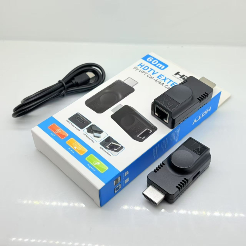 HDMI plėtiklis 60 m su RJ45 HDTV, 1920x1080 raiška, nuotolinis pažadinimas, energijos valdymas