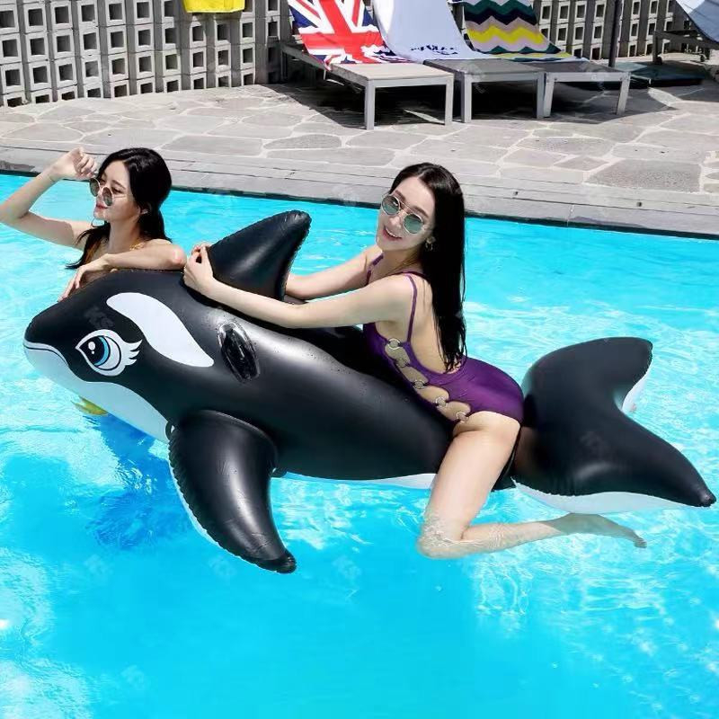 Надуваемо китово водно возило за басейн — за деца и възрастни, Dinglong, екологично чист PVC