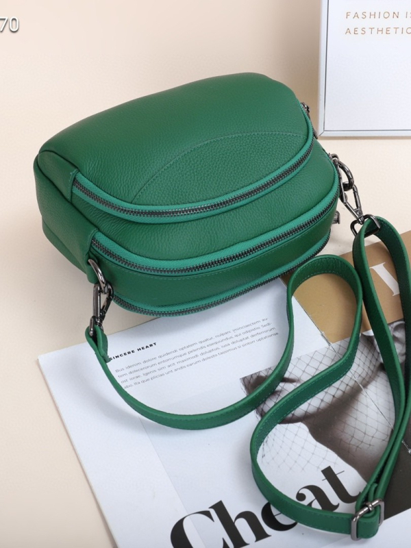 Leap Up ženska kožna crossbody torba, prva slojevita koža, horizontalan kvadratni oblik, unutarnji džepovi sa zipom i džep za telefon, poliester-cotton podstava, jedna naramenica