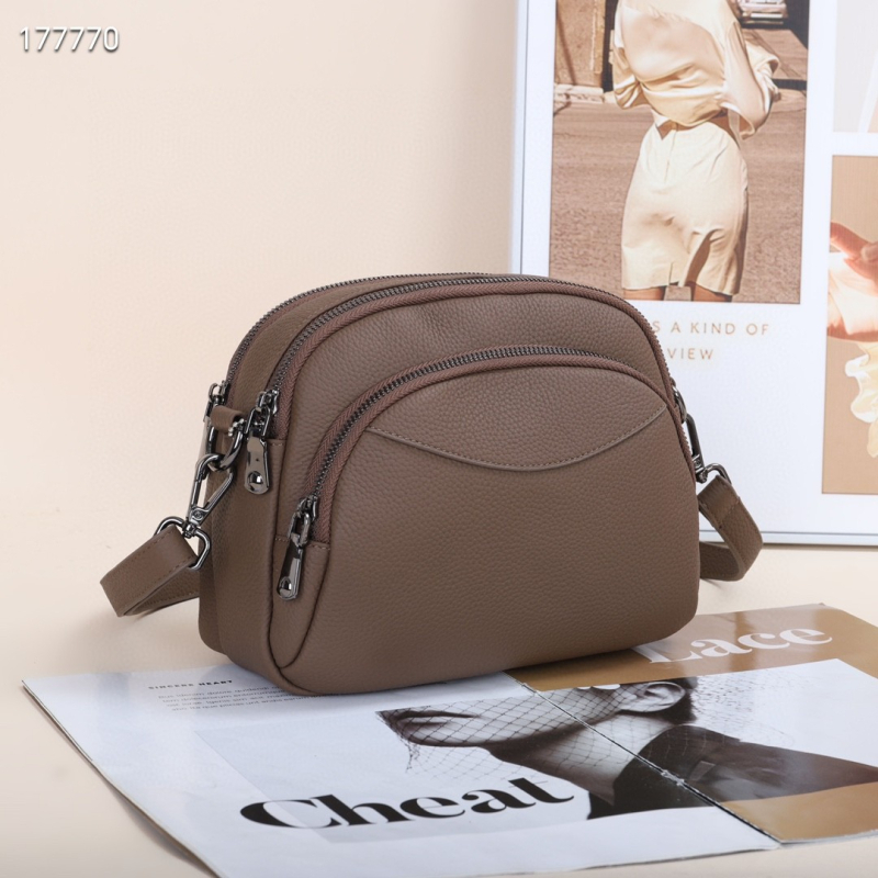 Leap Up ženska kožna crossbody torba, prva slojevita koža, horizontalan kvadratni oblik, unutarnji džepovi sa zipom i džep za telefon, poliester-cotton podstava, jedna naramenica