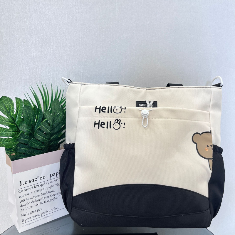 Velvet dream platnena studentska torba preko ramena - anime uzorak, ulični stil, unisex (platnni materijal, poliester podstava, izvanškolske aktivnosti)
