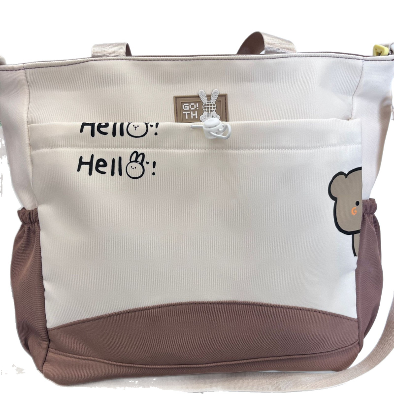 Velvet dream platnena studentska torba preko ramena - anime uzorak, ulični stil, unisex (platnni materijal, poliester podstava, izvanškolske aktivnosti)