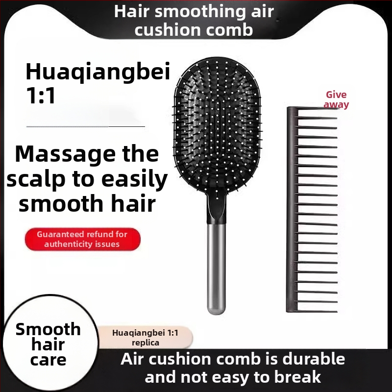 Plaukų šepetys su oro pagalvėle vyrams ir moterims — galvos odos masažas, ABS medžiaga, namų naudojimui