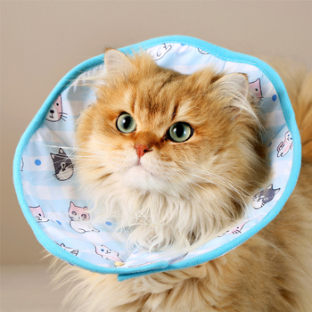 Colier Elizabethan pentru animale de companie, pentru pisici și câini, anti-lingere, postoperator, nylon, stil desene animate, toate sezoanele, utilizare generală