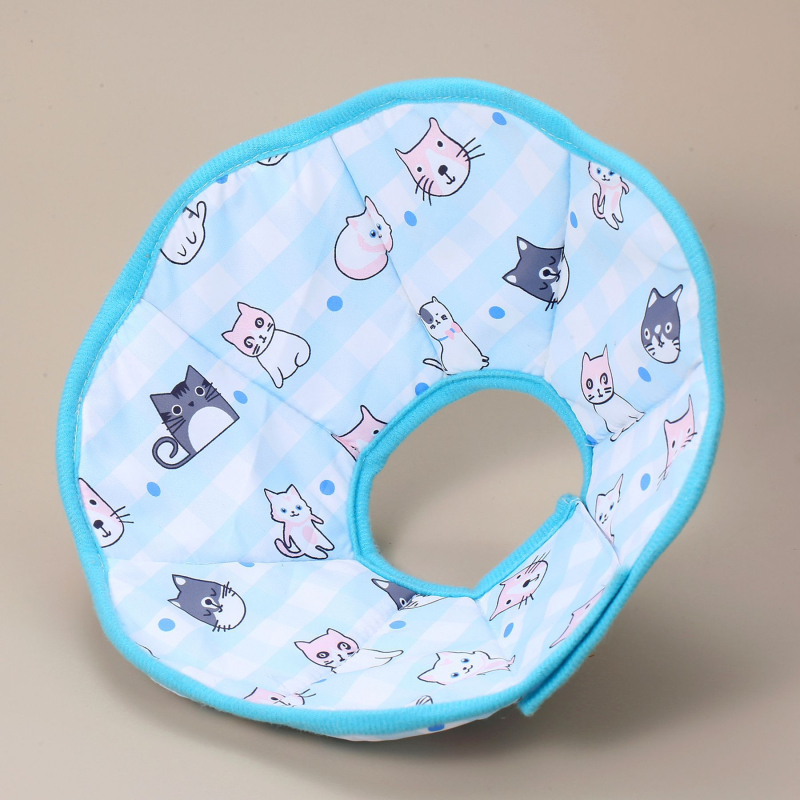 Colier Elizabethan pentru animale de companie, pentru pisici și câini, anti-lingere, postoperator, nylon, stil desene animate, toate sezoanele, utilizare generală