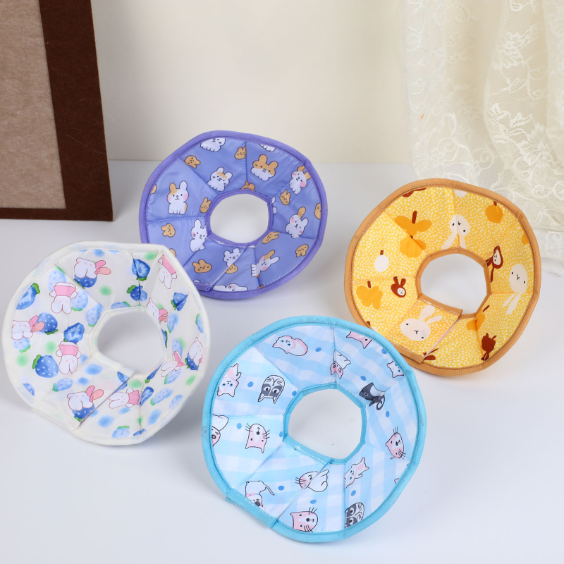 Colier Elizabethan pentru animale de companie, pentru pisici și câini, anti-lingere, postoperator, nylon, stil desene animate, toate sezoanele, utilizare generală