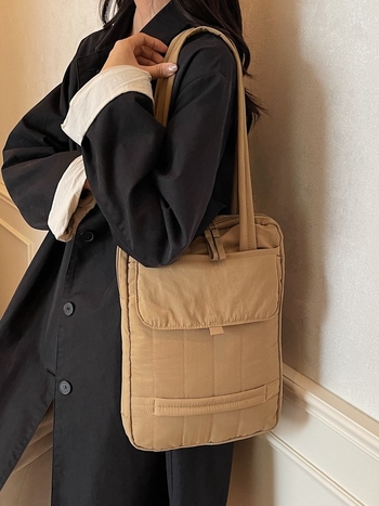 Geantă pentru notebook cu protecție împotriva furtului, exterior din nylon, stil urban minimalist, brand Nothing, căptușeală din bumbac