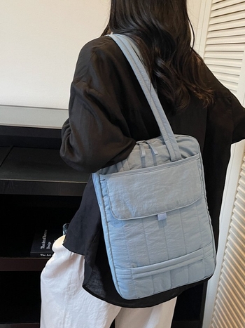 Geantă pentru notebook cu protecție împotriva furtului, exterior din nylon, stil urban minimalist, brand Nothing, căptușeală din bumbac