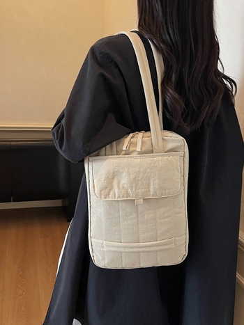 Geantă pentru notebook cu protecție împotriva furtului, exterior din nylon, stil urban minimalist, brand Nothing, căptușeală din bumbac