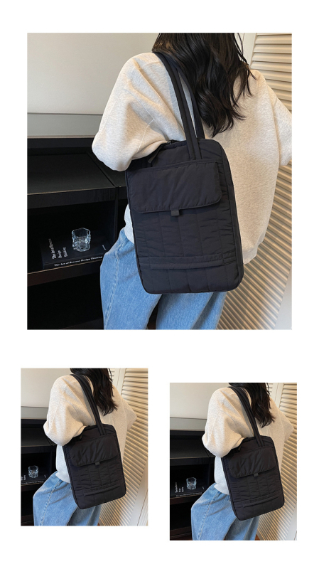 Geantă pentru notebook cu protecție împotriva furtului, exterior din nylon, stil urban minimalist, brand Nothing, căptușeală din bumbac