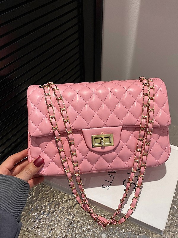 Torba u Chanel stilu, kvadratna mala torba s lancem, za žene, ljeto 2025, preklopni zatvarač, za ramenu ili crossbody