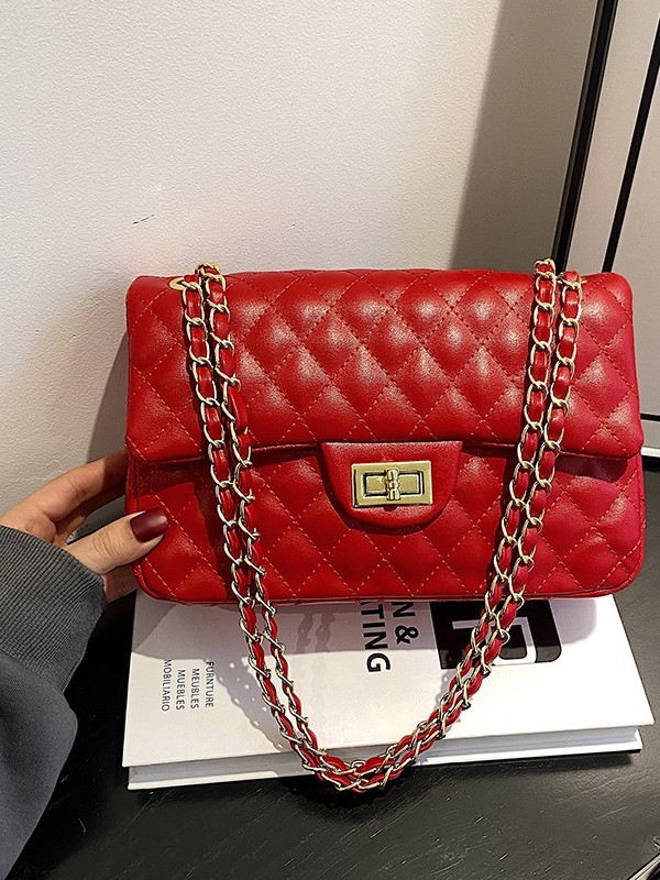 Torba u Chanel stilu, kvadratna mala torba s lancem, za žene, ljeto 2025, preklopni zatvarač, za ramenu ili crossbody