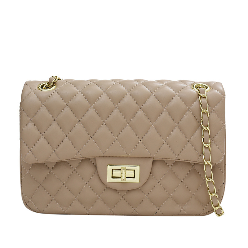 Torba u Chanel stilu, kvadratna mala torba s lancem, za žene, ljeto 2025, preklopni zatvarač, za ramenu ili crossbody