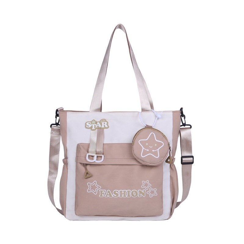 Geantă crossbody din nylon pentru elevi – ultra-ușoară, respirabilă, culoare solidă, căptuțită cu poliester, pentru școală