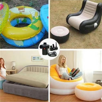 Elektriska gaisa sūknis baseinam, gaisa gulta, bērnu peldriņķis, piepūšamās rotaļlietas un kompresijas maisi