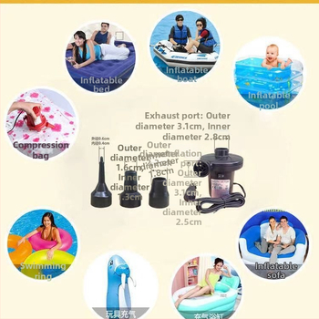 Elektriska gaisa sūknis baseinam, gaisa gulta, bērnu peldriņķis, piepūšamās rotaļlietas un kompresijas maisi