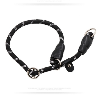 Guler pentru câine și lesă de dresaj din nylon, model monocrom, brand Youbaolong