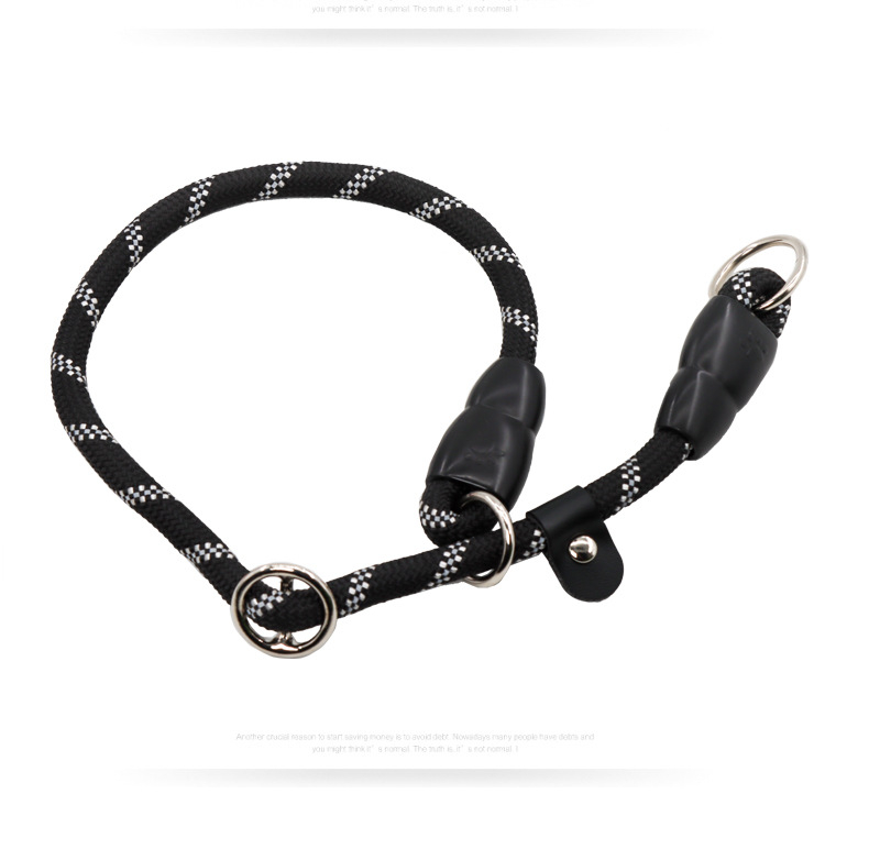 Guler pentru câine și lesă de dresaj din nylon, model monocrom, brand Youbaolong