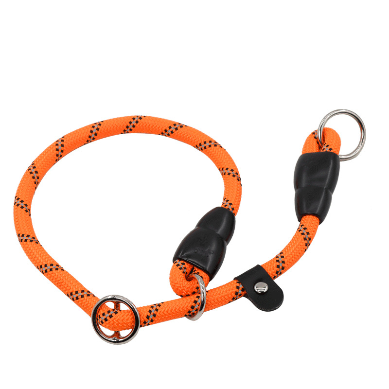 Guler pentru câine și lesă de dresaj din nylon, model monocrom, brand Youbaolong