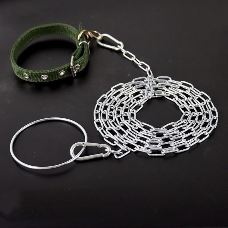 Lanț metalic pentru câine, anti mușcătură, neextensibil, cod produs Yy1615686, lanțuri și frânghii pentru animale de companie