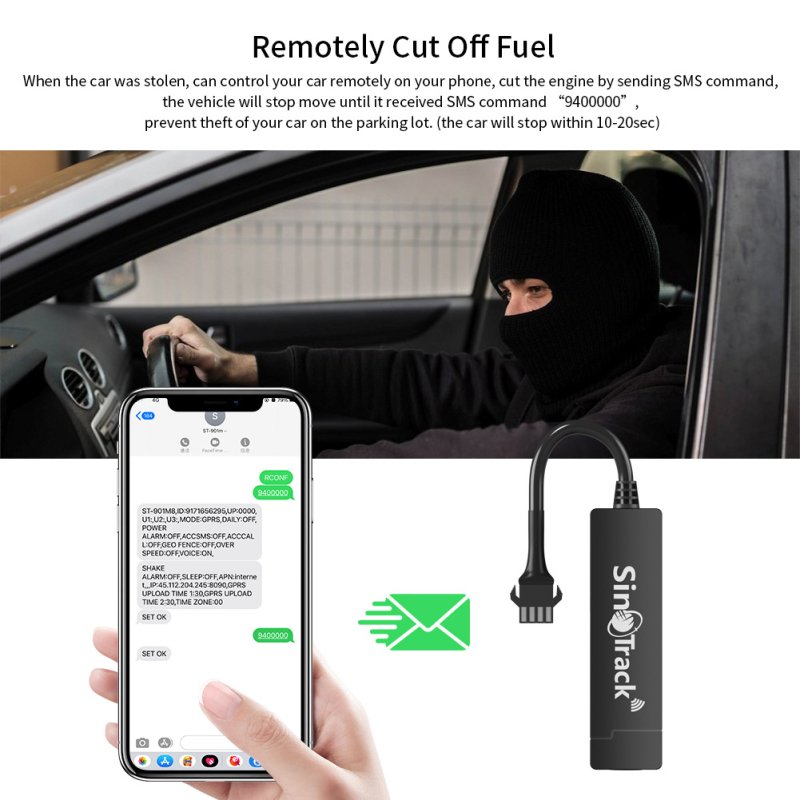 2G GPS tracker za automobile i motocikle ST-901A, lokator protiv krađe, GPS točnost <10 m, IPX5 vodootpornost, ugrađena antena