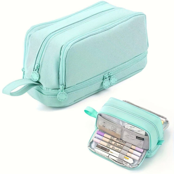 κασετίνα για μολύβια, ύφασμα Oxford, INST στυλ, μεγάλη χωρητικότητα, για μαθητές λυκείου