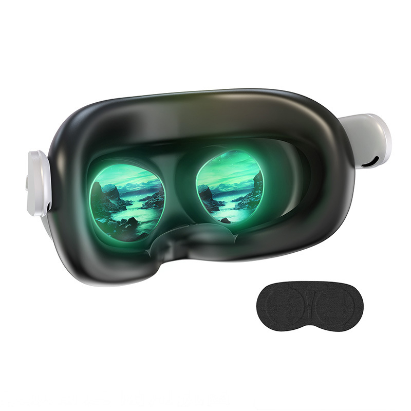 Σιλικονούχα μάσκα ματιών για Meta Quest 3S με προστασία φακών, αντίσταση στη σκόνη και γρατσουνιές, μαξιλαράκι μύτης για σκίαση