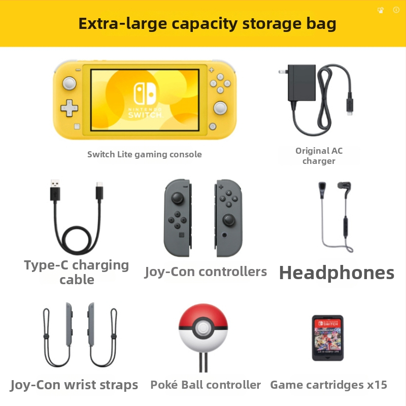 Switch Lite skladovacie puzdro – Snowflake látka, EVA a YKK zips; kompatibilné so Switch Lite; hmotnosť 0.24 kg; EVA horúce lisovanie vzhľad, TPU povrch; balenie: OPP vrecko