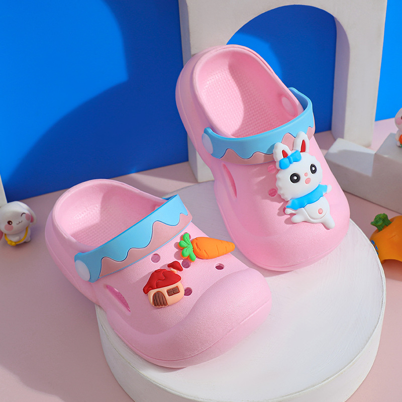 Sandale pentru copii cu vârf închis, din PVC, unisex, pentru copii de vârstă 3–7 ani, vară 2024