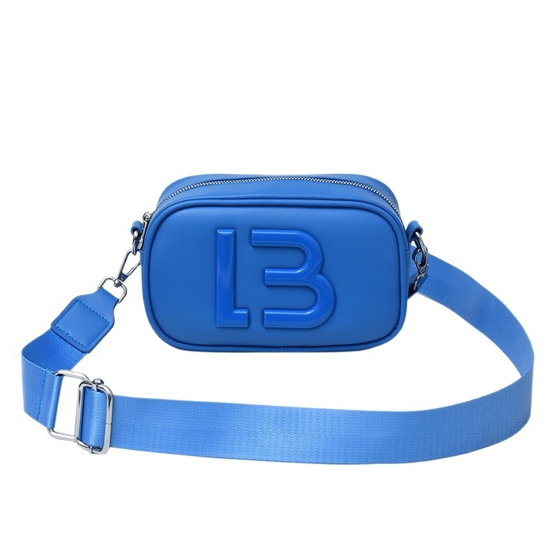 Ženska mini kvadratna crossbody torba, gradski jednostavan stil, PU materijal, horizontalni kvadratni oblik, zatvaranje na zatvarač, podstava od poliesteru, jesen 2025