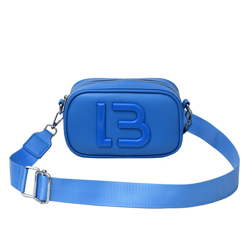 Ženska mini kvadratna crossbody torba, gradski jednostavan stil, PU materijal, horizontalni kvadratni oblik, zatvaranje na zatvarač, podstava od poliesteru, jesen 2025